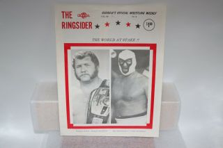 Easter April,  1980 Nwa The Ringsider Wrestling Weekly With Rare Wrestling Card