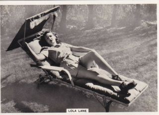 Lola Lane - Ardath Hollywood Starlet Pin - Up/cheesecake 1939 Cig Card/scarce