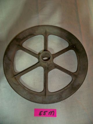 Vintage Aluminum 7 1/2 " Spoke Wheel V - Belt Pulley 6 Spokes Steampunk