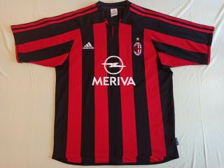 Ac Milan 2003/2004 Home Football Shirt Jersey Adidas Size M