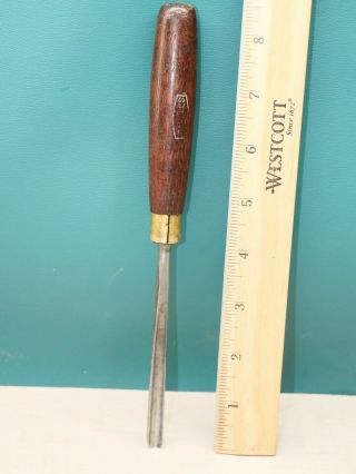 Old Wood Tools Vintage Marples 5/16 " No.  7 Sweep Straight Wood Carving Gouge