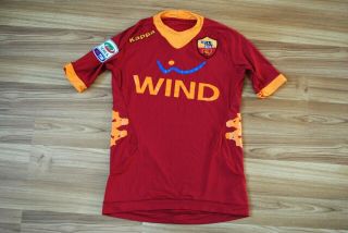 As Roma 2011 - 2012 Home Shirt Football Soccer Jersey Maglia Kappa Mens Size Xs