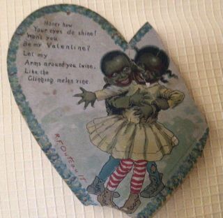 Vintage Raphael Tuck & Sons Antique Valentine By Rf Outcault Black Americana