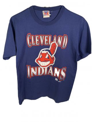 Vintage 1981 Cleveland Indians T Shirt Chief Wahoo Size M Team Rated Mlb