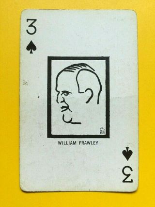 Brown Derby Caricature Actor William Frawley City Of Hope Swap Playing Card