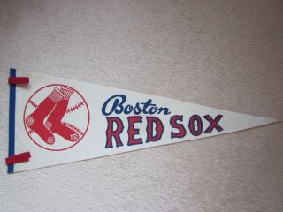 Vintage Boston Red Sox White Baseball Pennant Mlb