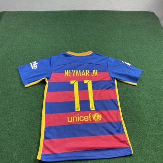 Fc Barcelona Neymar Jr 11 Throwback Soccer Jersey - Youth Large Fast