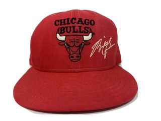 Vintage Chicago Bulls Michael Jordan Snapback Hat Cap Ajd Red 23