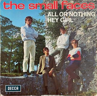Rare Garage Mod Beat Psych 7 Small Faces All Or Nothing Og French Decca 1966