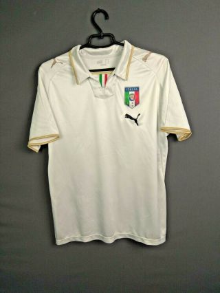 Italy Italia Jersey 2007/09 Away Medium Shirt Mens Football Maglia Puma Ig93