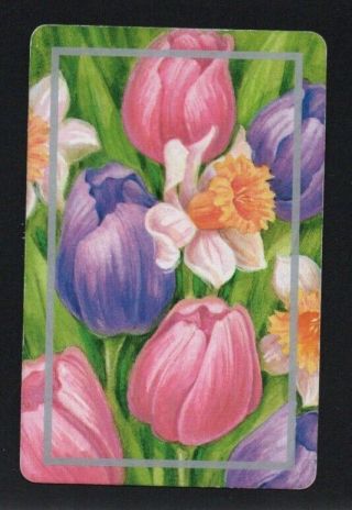 Artist Swap Card,  Tulips & Daffodils By Mcelwain Mc - 2 - 10 - Nmint - Flowers