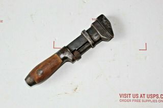 Vintage Antique Coes 6 - 1/2 " Adjustable Pipe Monkey Wrench Worcester,  Mass