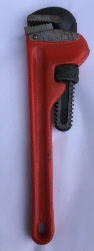 No.  810 Hd Proto 10 Inch Heavy Duty Adjustable Pipe Wrench Made In U.  S.  A.