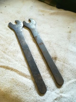 Vintage Car Tappet Spanners.  Suits Mg,  Morris Etc.  3/16 And 1/4 Whitworth