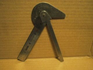 1937 Craftsman 9 4026 Machinist Protractor Square Drill Point Gage Circle Divide