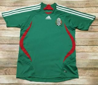 Mexico Soccer Jersey Adidas 2007 - 2008 Home Shirt Green Mens Small Womens Large