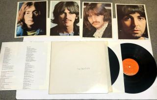 The White Album By The Beatles 2x Lp Orange Label W Poster & Photo Inserts