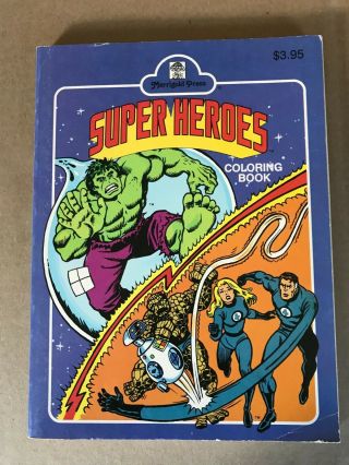 Heroes Coloring Book By Merrigold Press 1990 Fantastic Four And Hulk