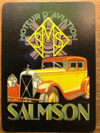 A - 60 Single Of Swap Playing Card In Cond.  Art Deco Automobile Advert