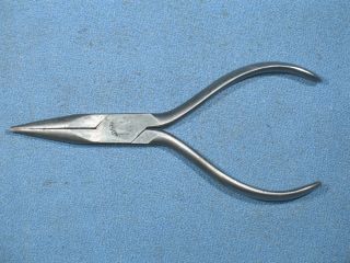 Vintage Lindstrom 4 " Smooth Jaw Needle Nose Pliers Made In Sweden