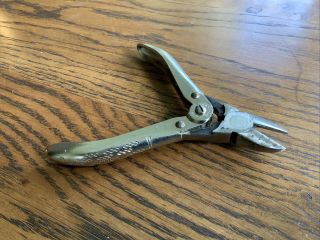 Vintage Utica 5 1/2” Wire Cutters Spring Loaded,  Tools,  Model 441,  Made In Usa