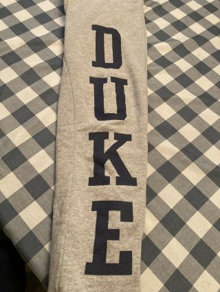 Vintage Duke Blue Devils Sweatpants Sz Medium Grey Vtg 90s Usa Weave Rap Tee