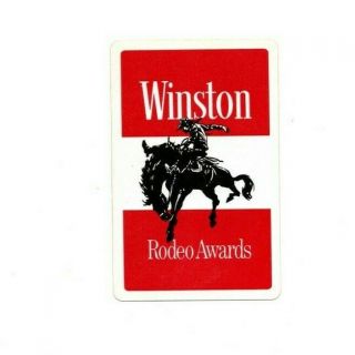 Rare Modern " Winston (rodeo Awards) Cigarettes " Single Playing Card