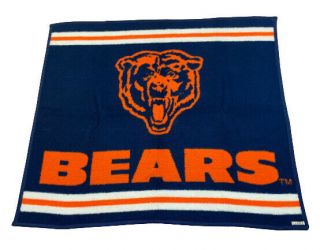 Vintage Chicago Bears Nfl Stadium Throw Blanket 46 " X 55” Biederlack 80s Usa