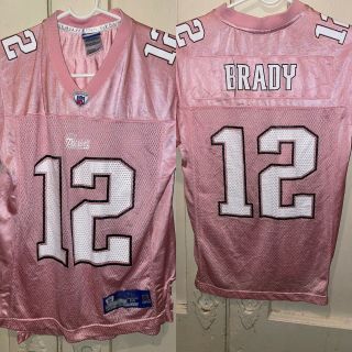 Vintage Tom Brady England Patriots Football Jersey Womens Size Medium Pink