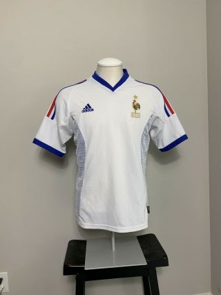 Vtg 90’s Adidas France National Team Jersey Blue Soccer Shirt Jersey S Fff