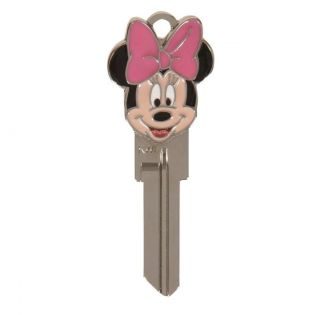 Minnie Mouse Shape Kwikset Kw1 House Key Blank Authentic Disney House Key