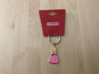 Nintendo Mario Princess Peach Metal Key Chain 3”