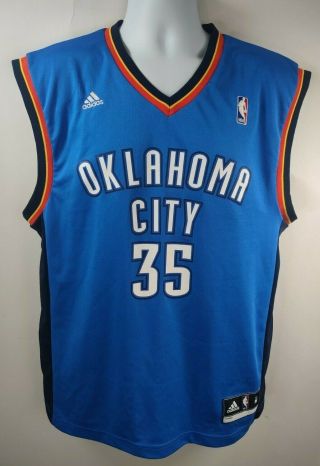 Adidas Oklahoma City Thunder Jersey Mens M Blue Kevin Durant 35 Nba Basketball