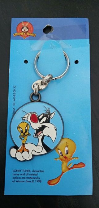 Keychain Sylvester And Tweety Bird Looney Tunes 1998