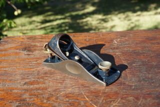 Vintage Stanley No.  9 1/4 Block Plane,  With Adjustable Throat Woodworking Tool,  Usa