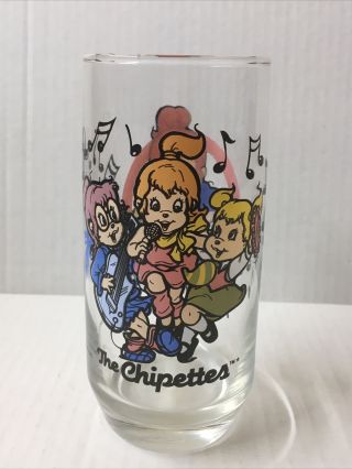 1985 The Chipettes Drinking Glass Karman Ross Productions