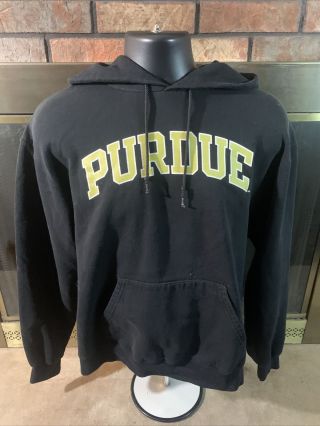 Vintage Champion Purdue Boilermakers Football Ncaa Hooded Sweatshirt Mens Large