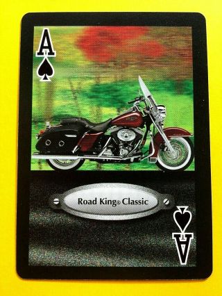 Harley Davidson Road King Classic Ace Of Spades Single Swap Playing Card