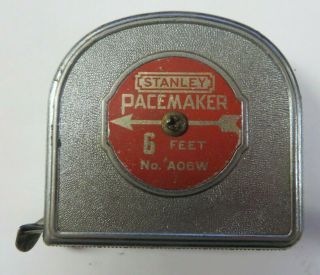 Vintage Tape Measure Retractable Stanley Pacemaker 6 