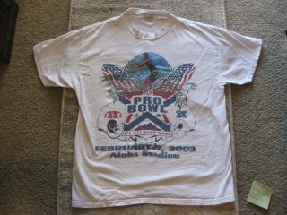 Vintage Nfl Pro Bowl Hawaii Nfc Vs Afc Football Game T - Shirt 2002 Large