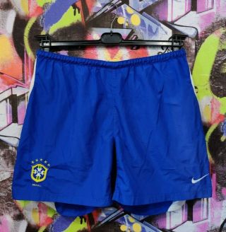 Brazil National Football Team Brasil Cbf Soccer Shorts Vintage Nike Mens L/xl