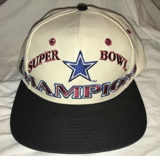 Vintage 1993 Logo 7 Dallas Cowboys Bowl Xxvii Champions Hat Snap Back Nfl