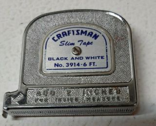 Vintage 6 Ft Craftsman Tape Measure Measuring Tool Rule 3914