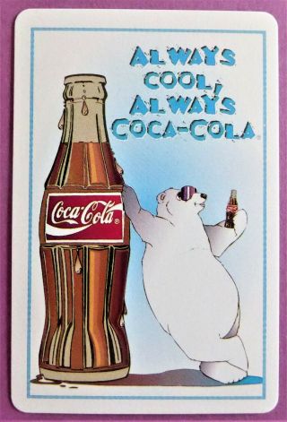 Swap Card.  Coca Cola Polar Bear With Coke.  C1996.