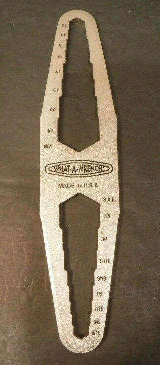 Vintage What - A - Wrench Sae 5/16 " To 7/8 " Metric 10 To 24mm All - In - One Usa