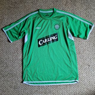 Celtic The Hoops Training Jersey Football Shirt Green Umbro Trikot Mens Size L