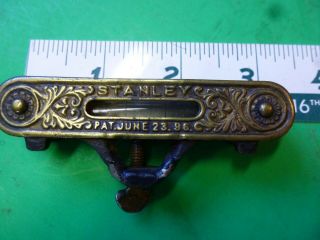 Vintage Stanley Brass - Front Pocket Line Level,  Patent June 23,  1896