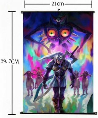 Hot Japan Anime Legend Of Zelda Majoras Mask Home Decor Poster Wall Scroll