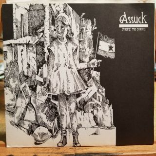 Assuck 7 Inch Blue Vinyl Record Album