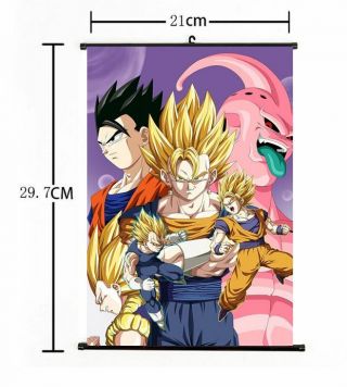 Hot Japan Anime Dragon Ball Z Son Goku Kakarotto Home Decor Poster Wall Scroll B